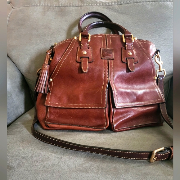 Dooney & Bourke Handbags - Dooney & Bourke Brown Leather Satchel